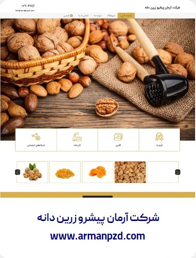 طراحی وبسایت شرکت آرمان پیشرو زرین دانه