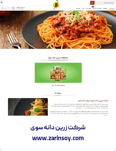 طراحی وبسایت شرکت زرین دانه سوی
